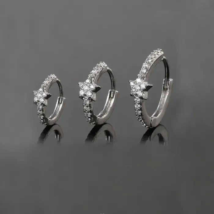 Rook Piercing étoile cerceau boucle d'oreille conque Helix Tragus Lobe oreille Cartilage