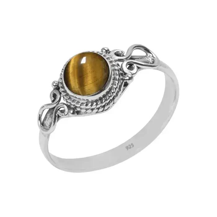 Bague en argent sterling 925 avec labradorite naturelle de 8 mm de forme ronde, pierre précieuse à f