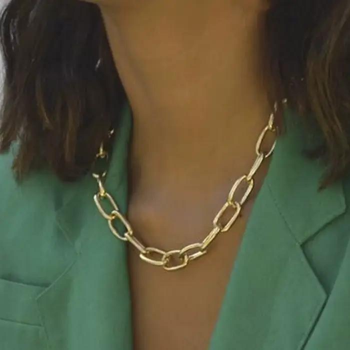 Collier Vintage sur le cou, couleur or, bijoux pour femmes, accessoires superposés pour vêtements de