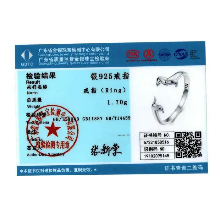 WOSTU – bagues en argent Sterling 925 pour chien teckel