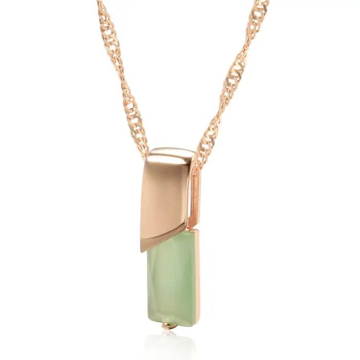JULYDREAM brillant carré Design brume vert Zircon pendentif vague d'eau chaîne femmes collier de mariage élégant fête géométrique bijoux