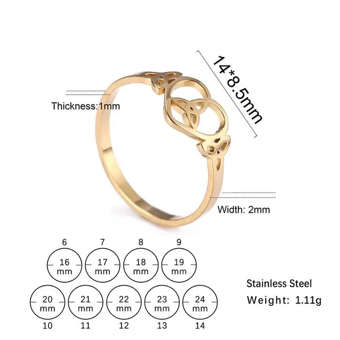 Bague à nœud irlandais de sorcière pour femmes