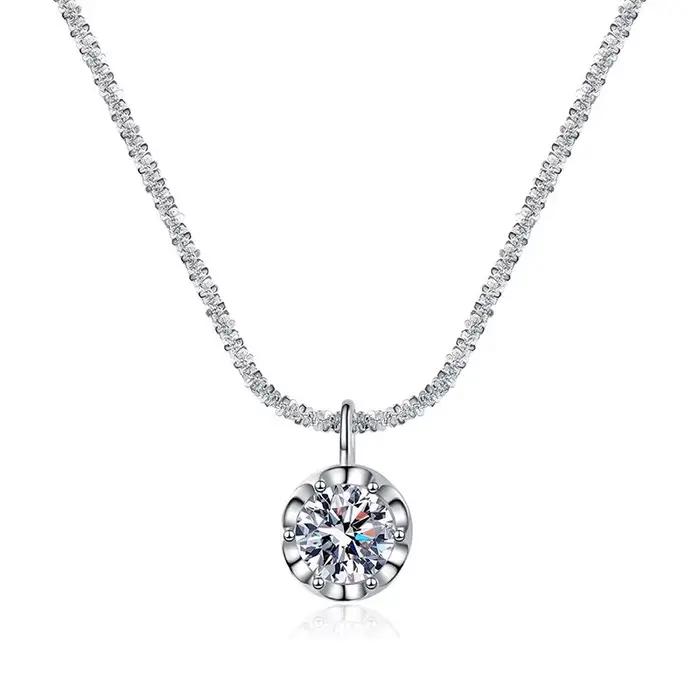 Andara luxe 925 en argent Sterling AAAAA Zircon pendentif collier mode italien