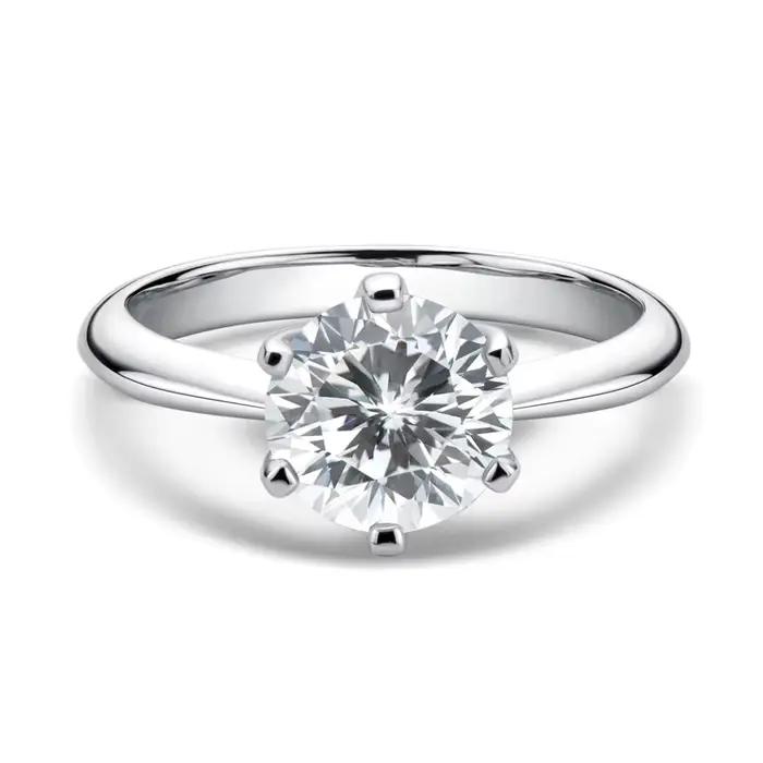Lnngy 8MM 2CT bague Moissanite avec certificat 925 bagues Solitaire en argent Sterling pour femmes filles bandes de mariage scintillantes cadeau