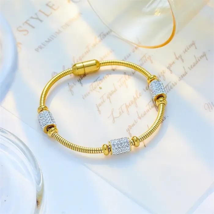 DIEYURO – Bracelet en perles de zircone pour femmes et filles