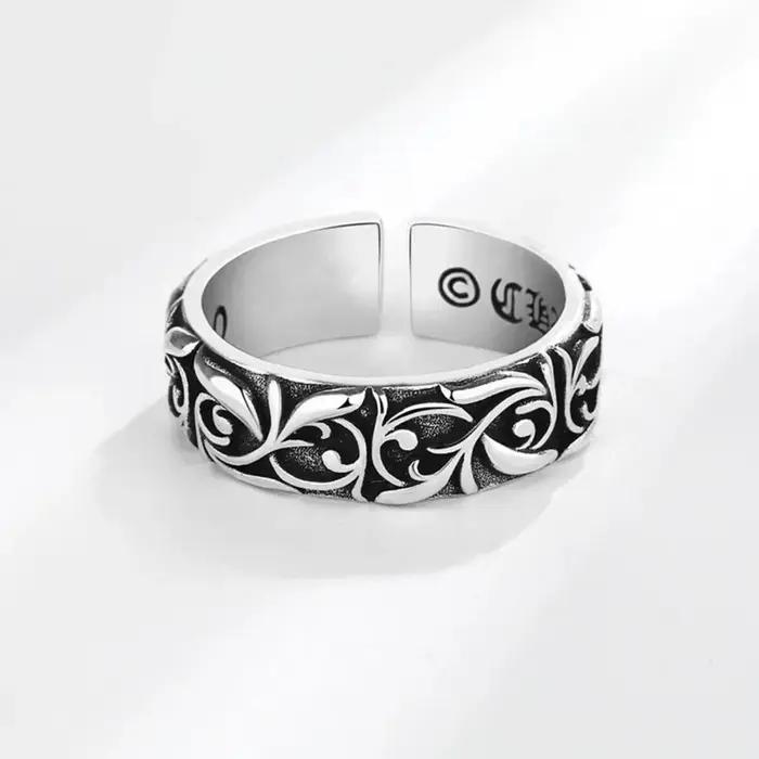 Bague Éternelle en Acier Inoxydable Style Punk Gothique Vintage Bague Ouverte pour Hommes Femmes Bijou Unisexe Fait Main Occasions Spéciales