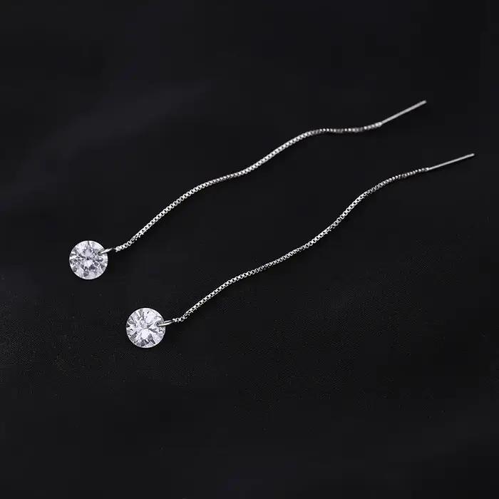 Boucles doreilles pendantes cristal femmes mode ronde elegantes accessoires elegance special occasion