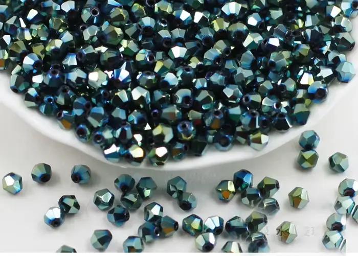 STENYA – Bijoux en cristal plaqué, 4mm, perles tchèques, nœud papillon Bicone, boucles d'oreilles, accessoires de collier
