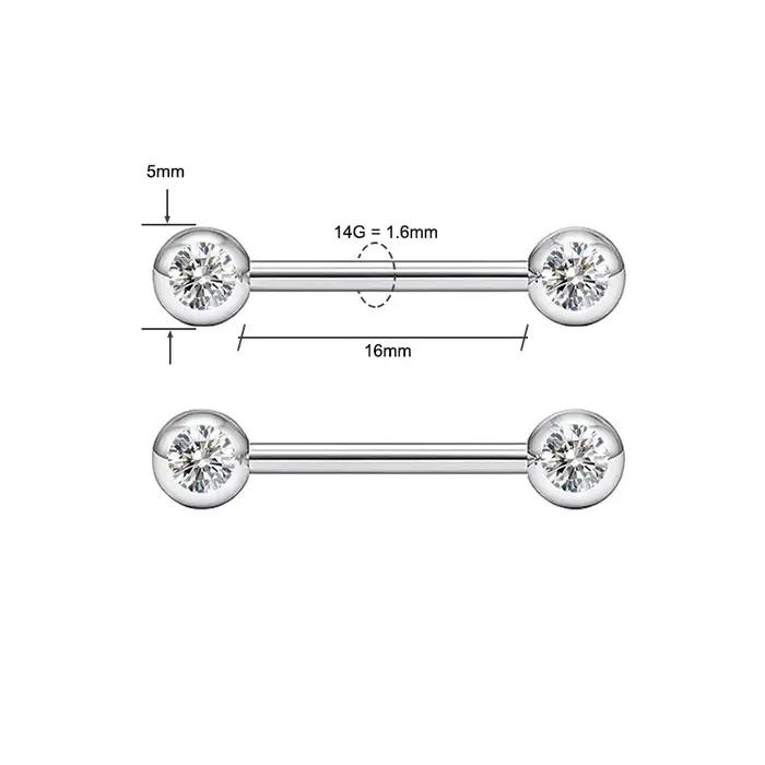 Anneaux de téton en acier inoxydable doré plaqué argent plaqué rhodium imitation bijoux piercing pour femmes occasions spéciales romantiques
