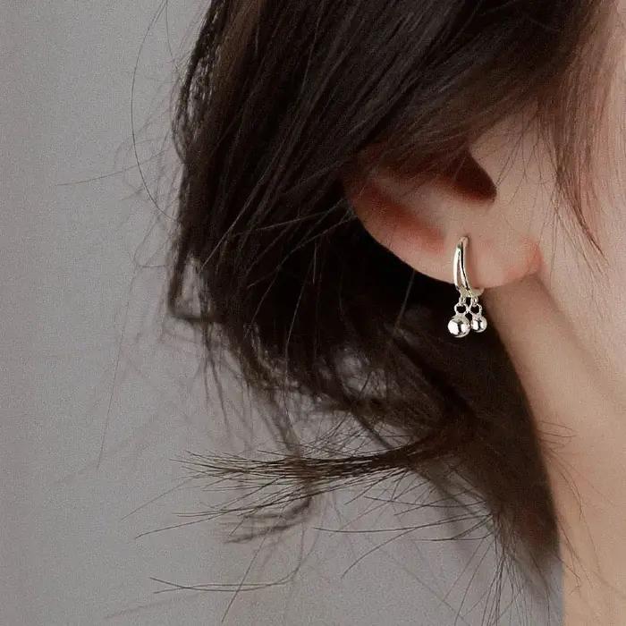 Boucles d'oreilles boule en argent regardé 925 pour femmes