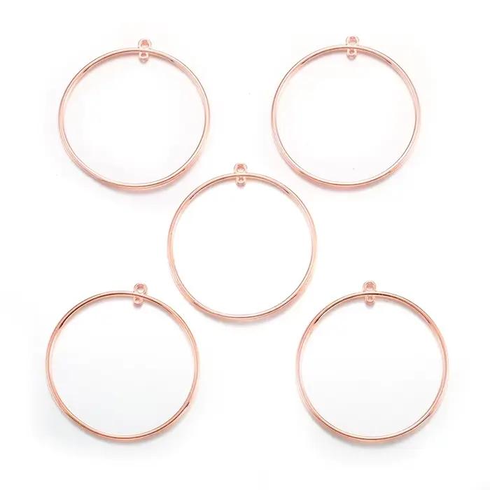 Boucles d'oreilles géométriques à double trou, 15 pièces, 3 tailles, breloques de connecteur pour boucles d'oreilles, colliers, pendentif, bricolage, résultats de bijoux B205