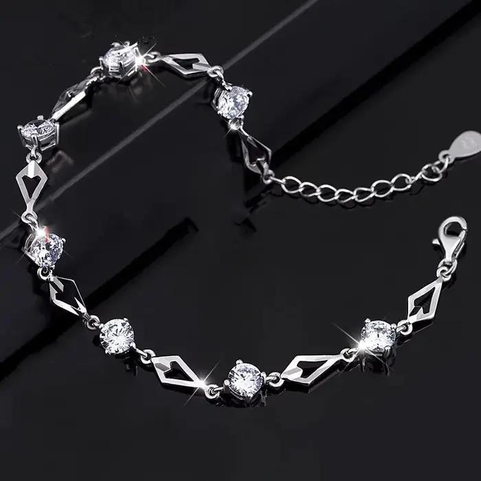 Argent 925 bijoux Bracelets pour femme à la mode améthyste 925 Bracelet