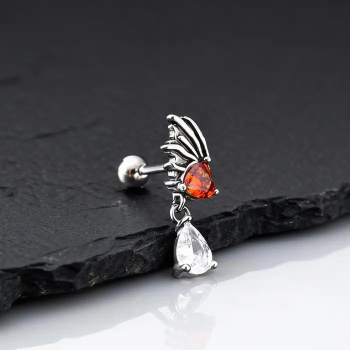 Boucles d'oreilles aile d'ange pour hommes et femmes