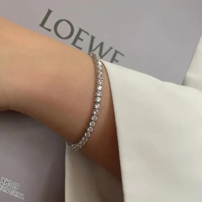 Bracelets tennis IOGOU en moissanite couleur D de 3 mm
