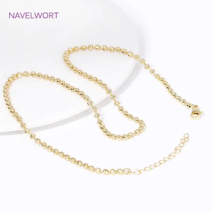 Collier en laiton plaqué or 18 carats pour femmes