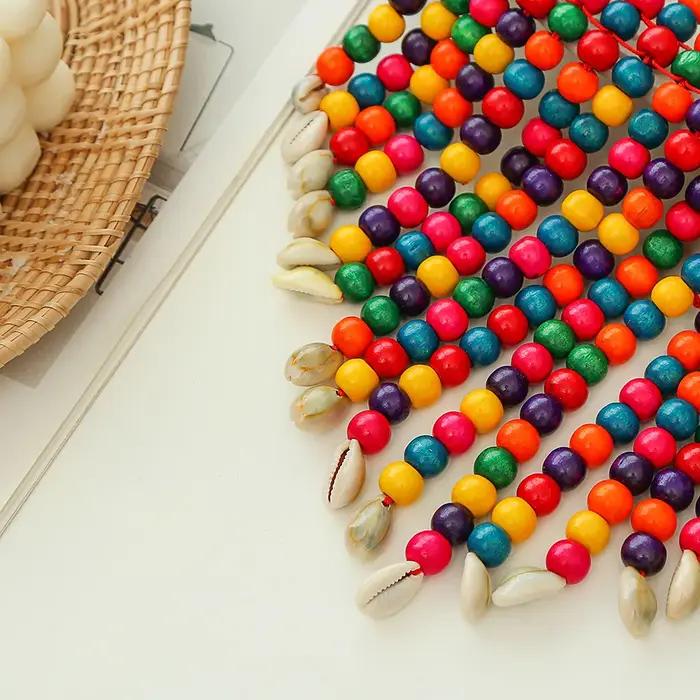 Ensemble de bijoux africains faits à la main avec perles colorées et coquillages pour femmes occassions spéciales