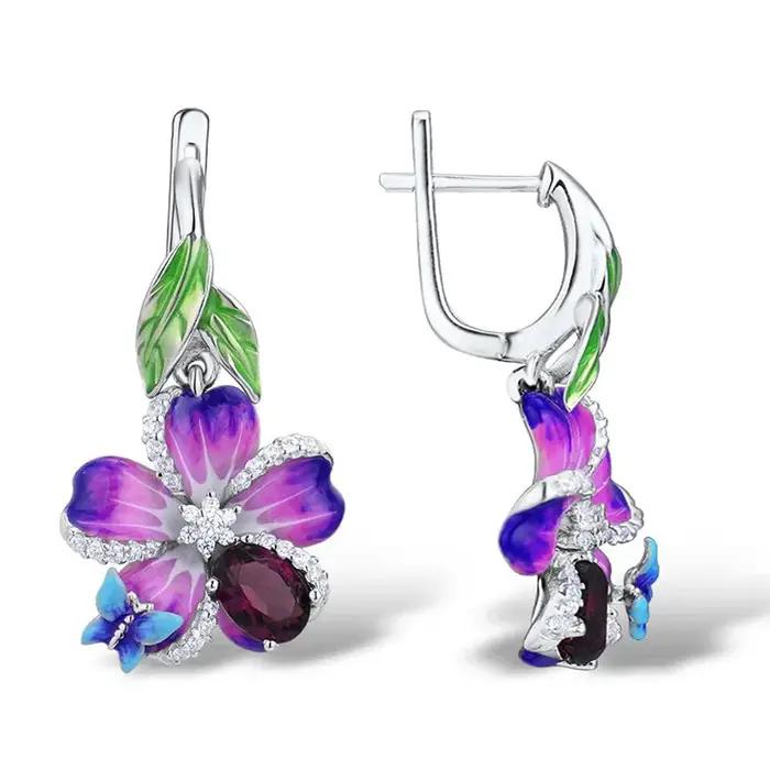 Boucles d'oreilles en argent 925 faites à la main pour femme