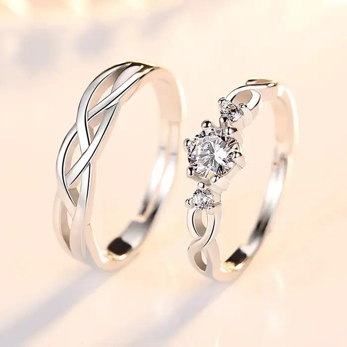 Bague en argent sterling 925 de luxe avec croix en zircon pour hommes et femmes