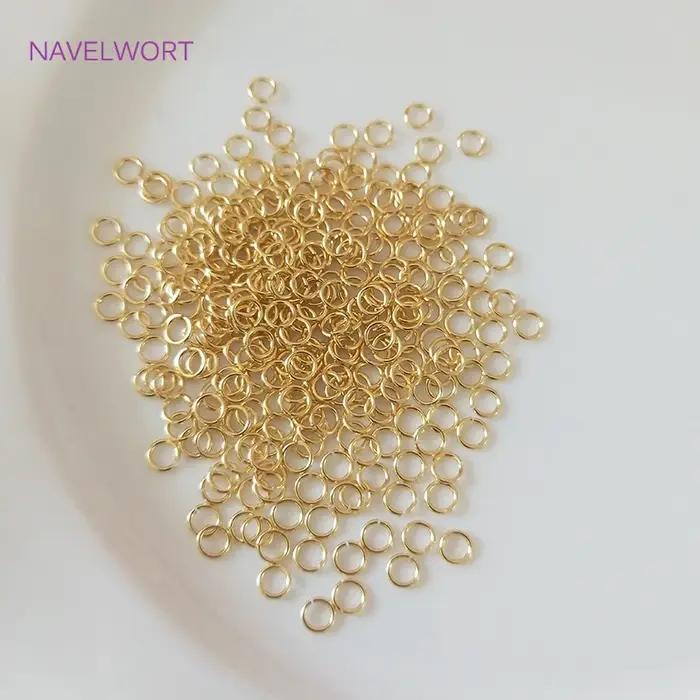 Anneau de saut ouvert en laiton plaqué or 18K haute qualité pour création de bijoux artisanaux et designs de haute joaillerie