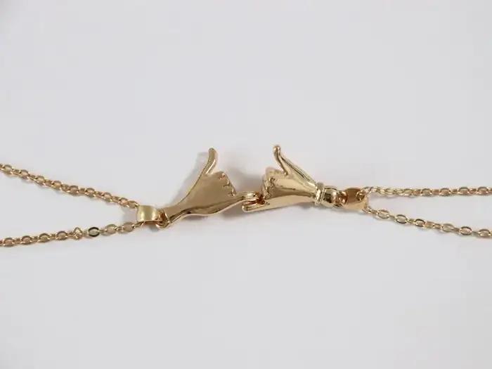 Pinky Promise Collier Lot de 2 pour Couple Meilleur Amoureux
