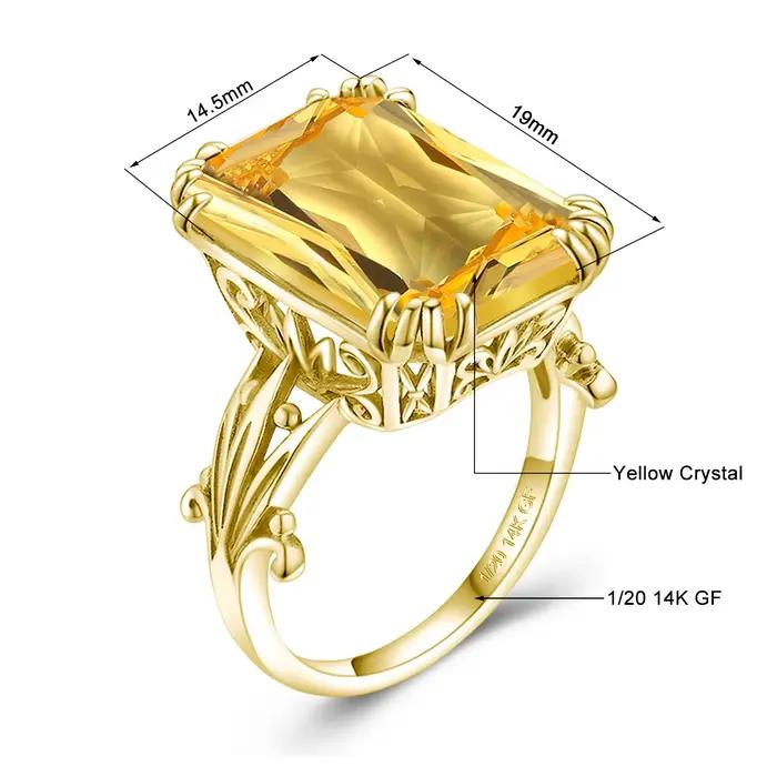 Bague rubis Vintage en or 14 carats pour femmes