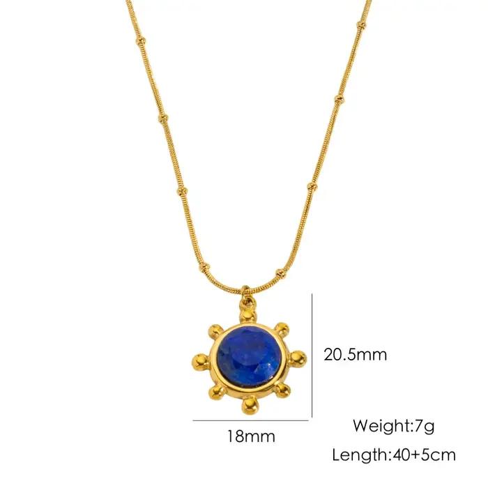Colliers en acier inoxydable Lapis Lazuli DIY Styles Pierres Naturelles Occasions Spéciales Femme
