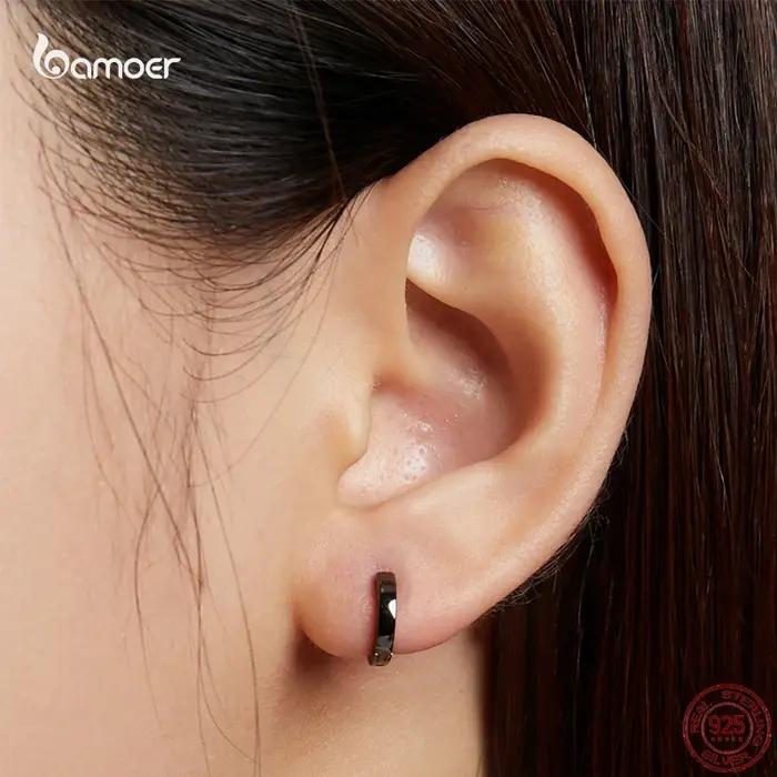 Bamoer – boucles d'oreilles rondes simples pour femmes