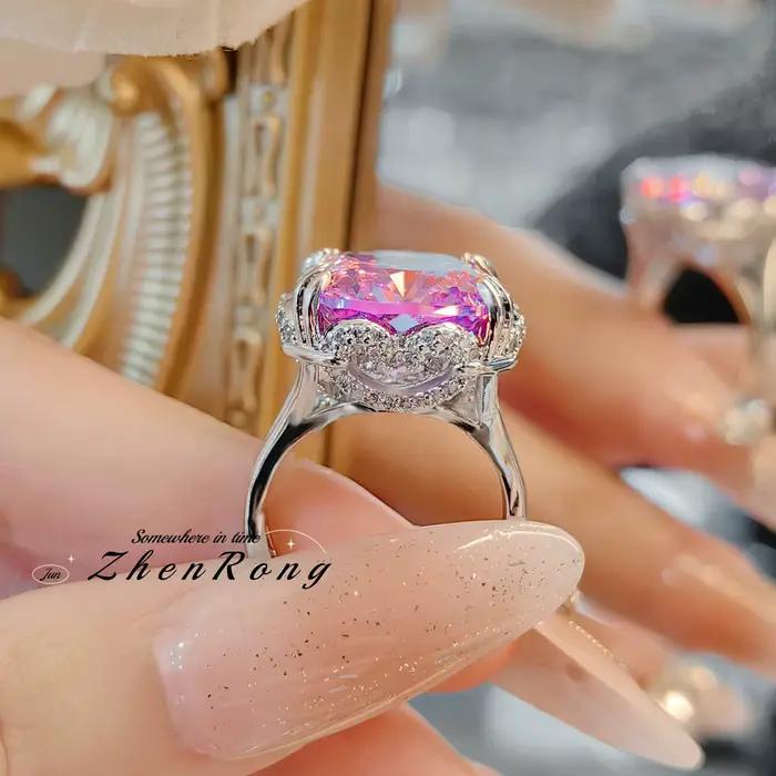 Foyimagination-Bague de mariage en argent pour femme
