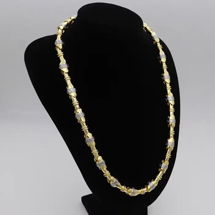 Collier brésilien couleur or 60cm