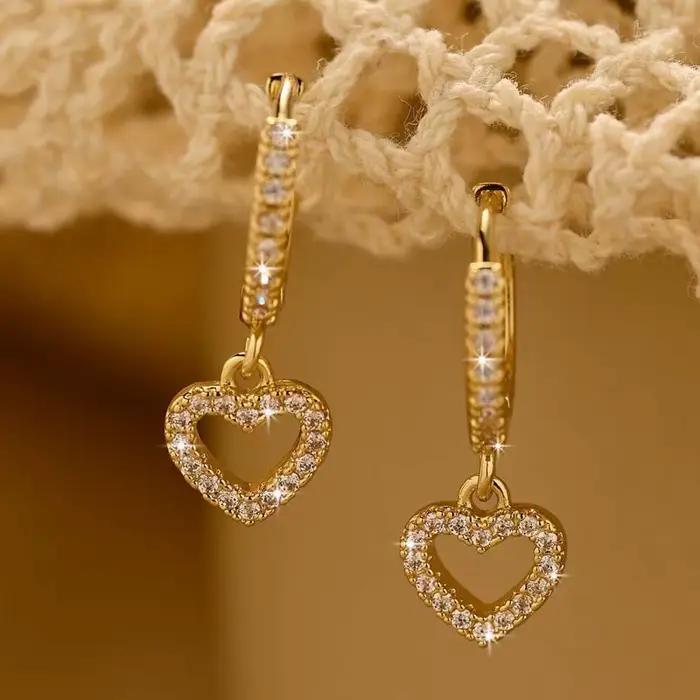 Boucles d'oreilles de luxe en cristal et Zircon pour femmes