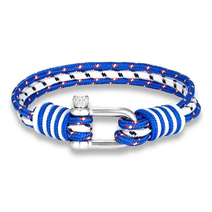 MKENDN – Bracelet de surfeur Boho fait à la main pour hommes et femmes, bijoux unisexe avec boucle de manille en acier inoxydable
