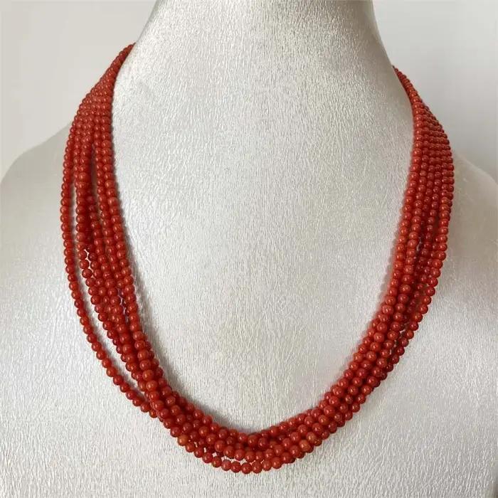 Collier Ras du Cou en Pierres Précieuses Naturelles, Bijou de Luxe, Élégant, à 6 Couches, de 3mm, de