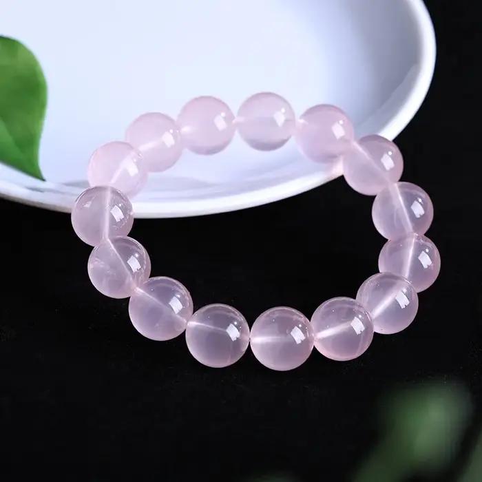 Bracelet à quartz rose gelée 7A – Attirer l'amour et la romance