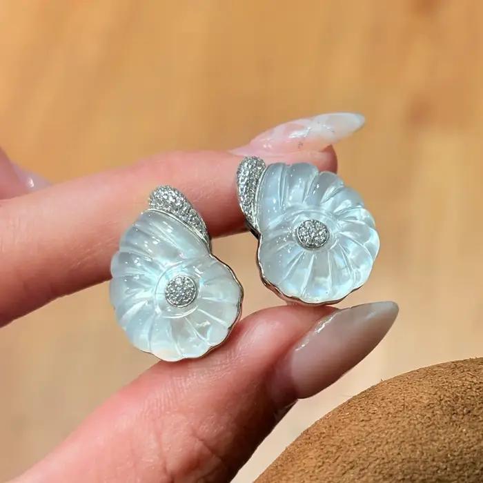Boucles d'oreilles Bellux populaires en forme de coquillage