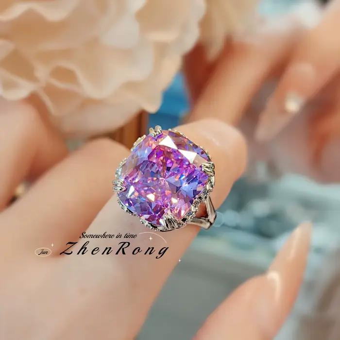 Foyimagination-Bague de mariage en argent pour femme