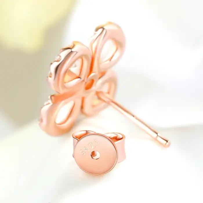 Boucles d'oreilles Smyoue Flower All Moissanite pour femmes