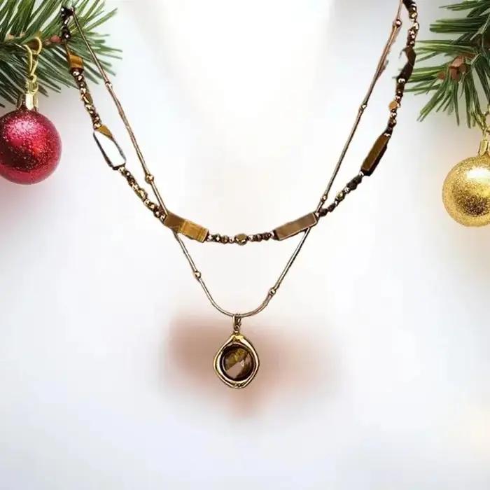 Collier en Zircon étoile de soleil pour femmes