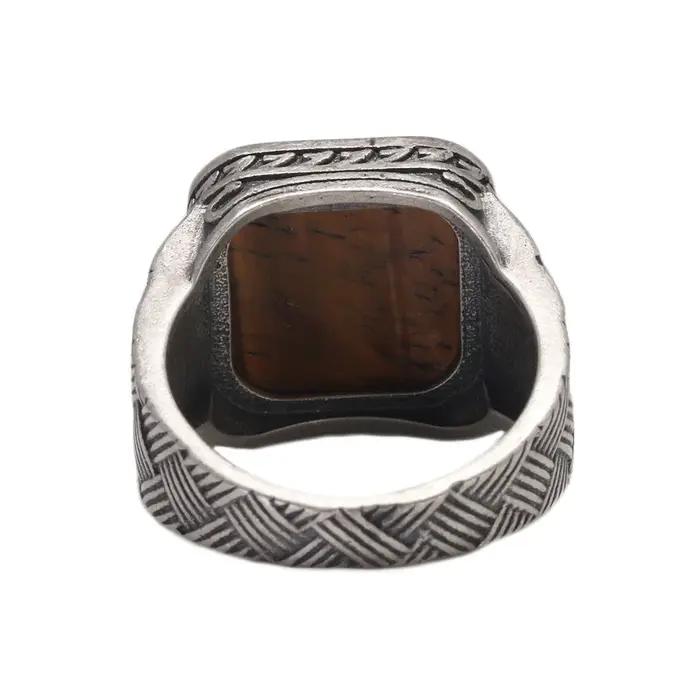 Group bague en argent regardé pur 925 pour homme