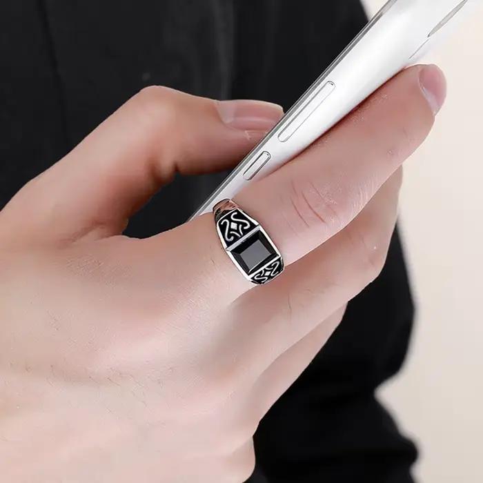 Nouvelle bague vintage en argent 925 pour homme et femme