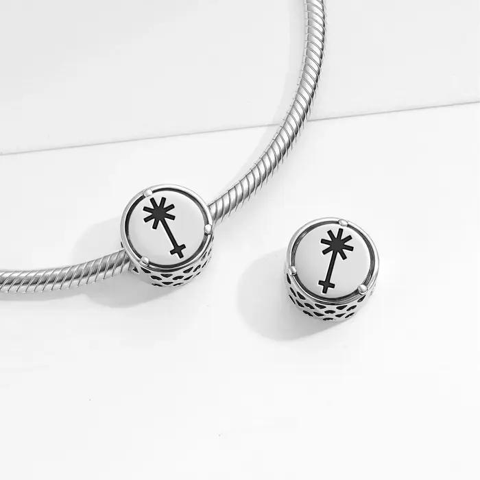 Breloque en argent Sterling 925 Astrologie Juno Accessoire de Bijoux à Bricoler Soi-même Perle Familiale Occasions Spéciales Traditionnels