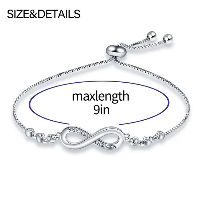 Bracelet réglable en argent Sterling 925 authentique pour femme
