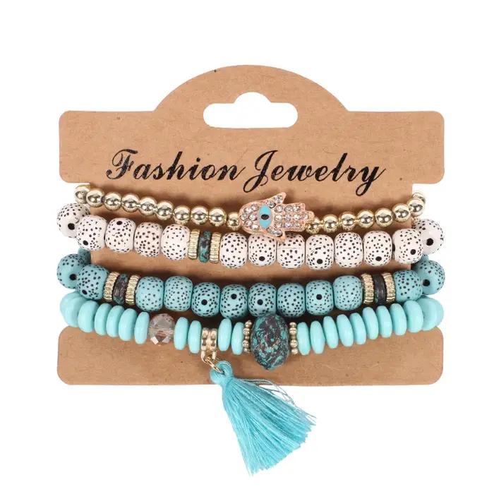 Ensemble de bracelets bohème en perles faites à la main pour femmes