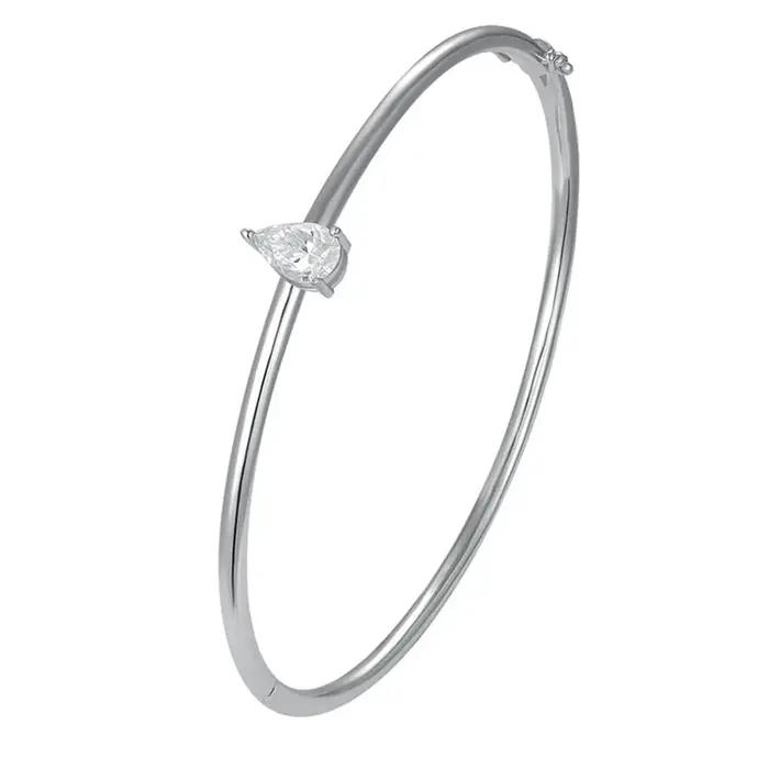 YLMyself 1ct poire Moissanite Bracelet 5x8mm 925 en argent Sterling minimaliste bijoux de luxe pour