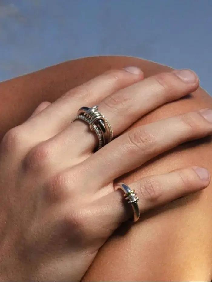 Bague de luxe en argent Sterling 925 pour femmes