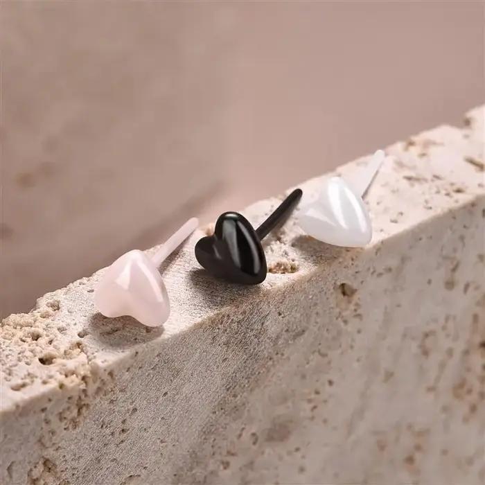 Boucles d'Oreilles en Céramique en Forme de Cœur