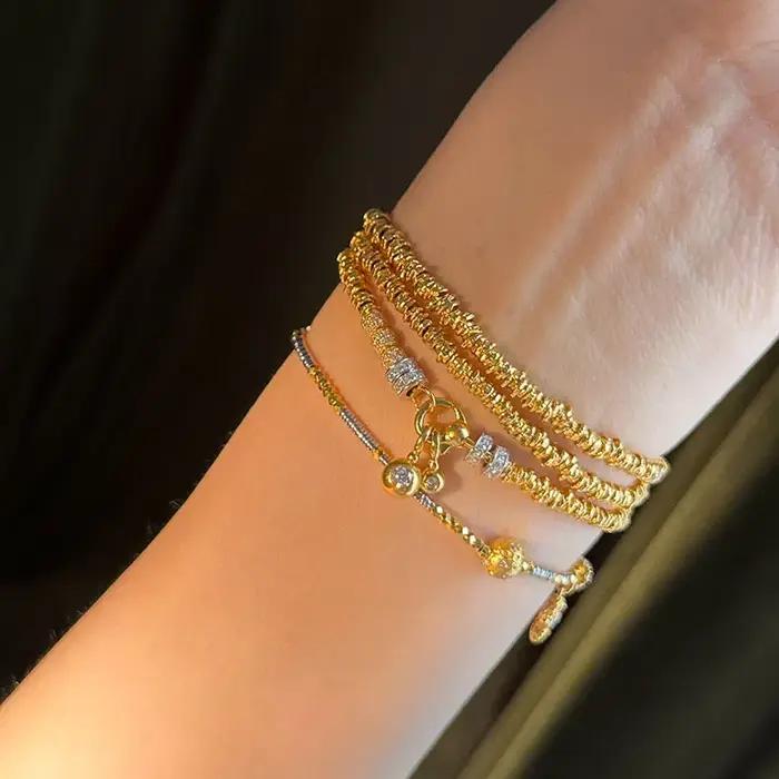 Bague circulaire brillante avec incrustations de zirconium et cristal pour femmes, ensemble de bijoux classique pour mariages et occasions spéciales