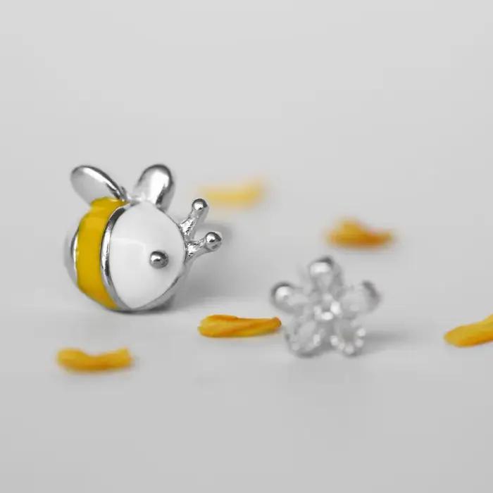 REETI – boucles d'oreilles abeille en argent sterling 925 pour femmes