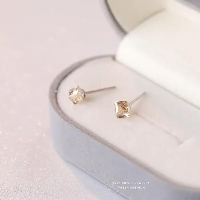 Boucles d'oreilles en argent Sterling 100% véritable S925
