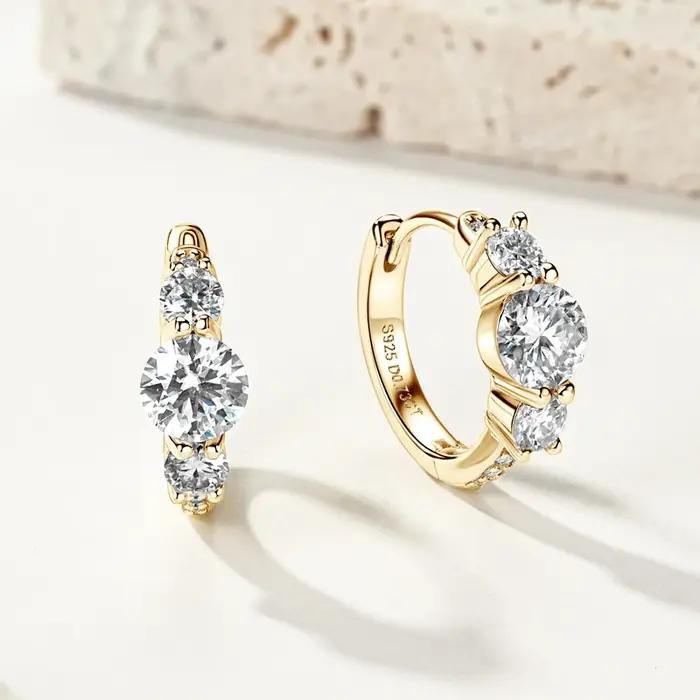 Boucles d'oreilles en argent regardé 1.46 pour femme