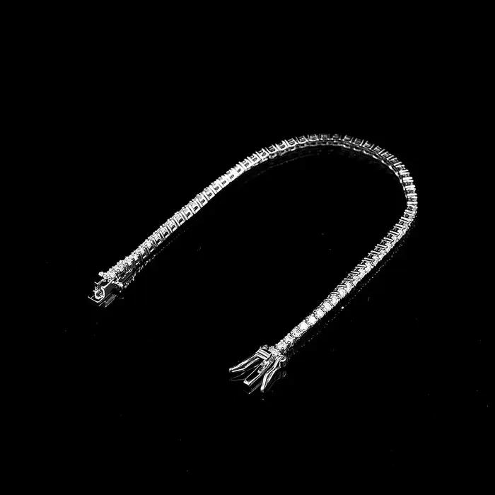 Bracelet de tennis en argent sterling 925 serti de moissonite de 2 mm élégant pour femmes occasions spéciales comme mariage et anniversaire